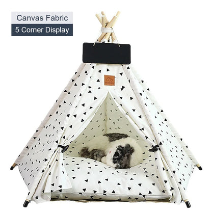 Pet Teepee Tent House with Cushion