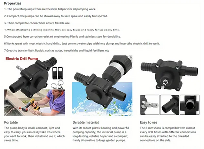 Portable Drill-Powered Transfer Pump