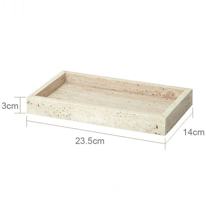 Travertine-Style Bathroom Accessories Set
