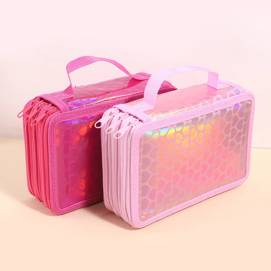 Shiny Heart Pencil Case Organizer