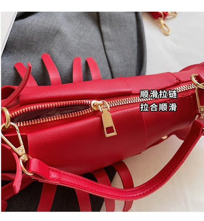 Shaped PU Leather Crossbody Bag
