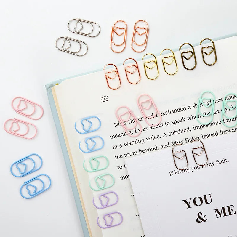 Macaron Heart Paper Clips Set