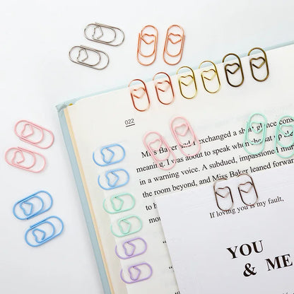 Macaron Heart Paper Clips Set