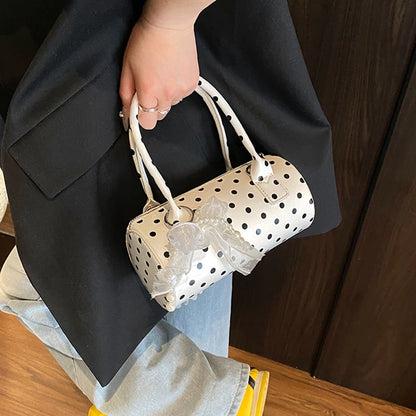 Women’s Polka Dot Barrel Shoulder Bag