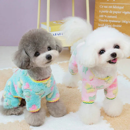 Winter Fleece Dog Jumpsuit Pajamas