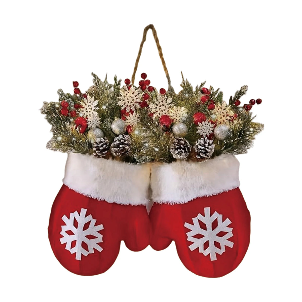 LED Christmas Gloves Wreath