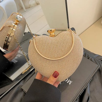 Heart Shape Evening Crossbody Bag