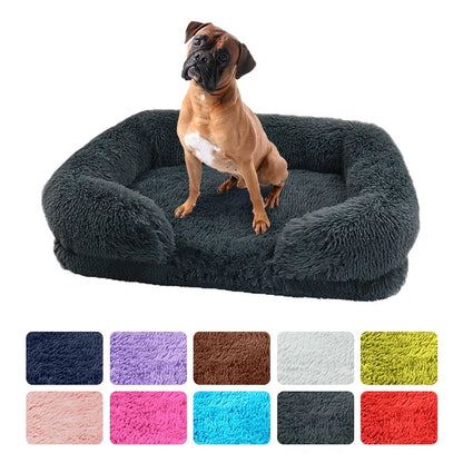 Plush Dog Bed with Removable Cover