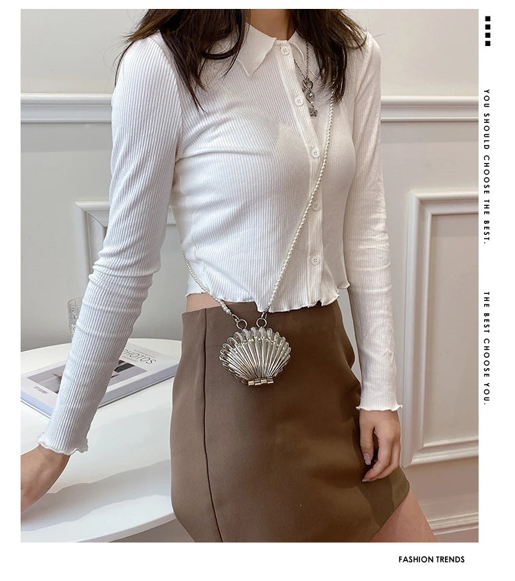 Shell Design Crossbody Handbag