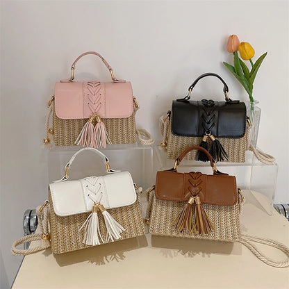 Straw Crossbody Beach Handbag