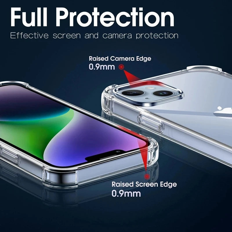 Shockproof Clear Silicone Phone Case for iPhone