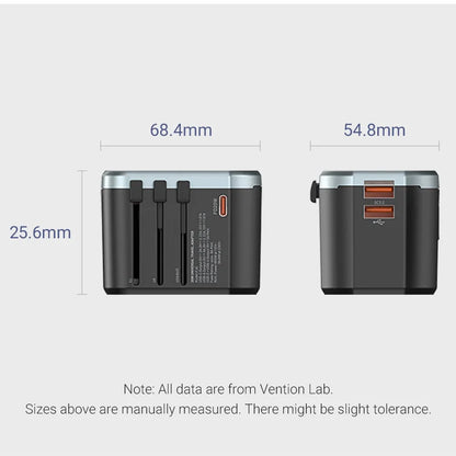 Vention Universal Worldwide Travel Adapter