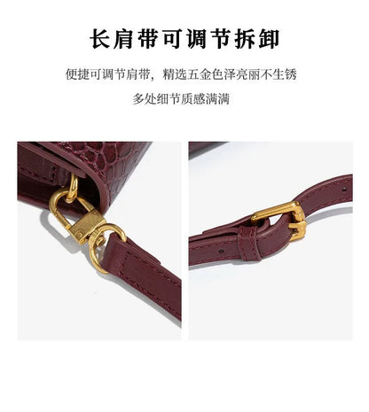 Luxury Snakeskin Top Handle Shoulder Bag