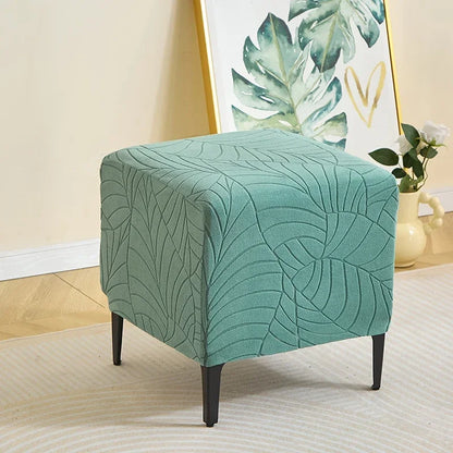 Elastic Jacquard Ottoman Footstool Cover