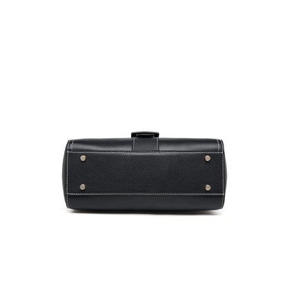 Luxury Cow Leather Doctor Style Tote Bag with Messenger Strap