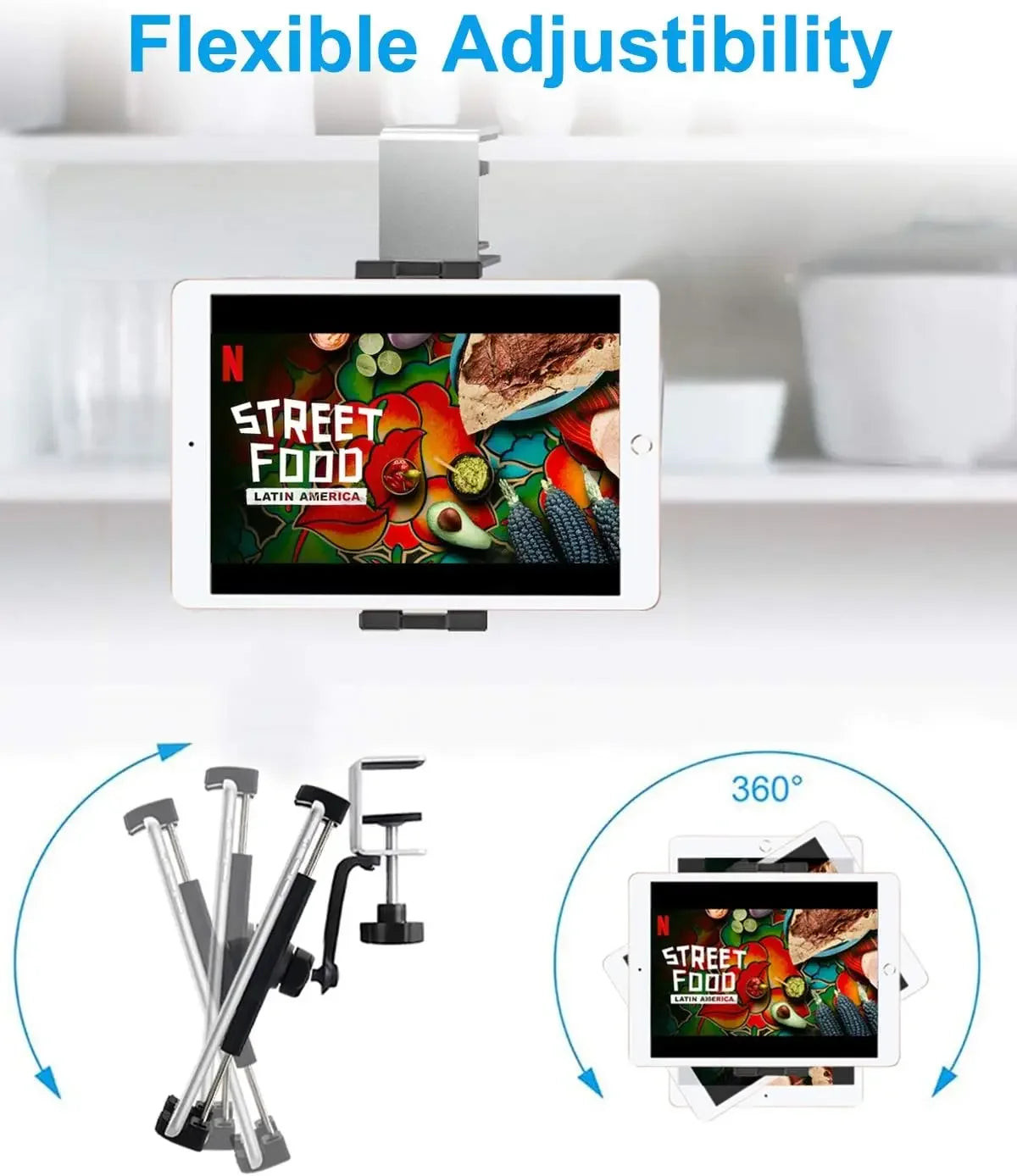 Kitchen Cabinet Tablet & Phone Mount Stand