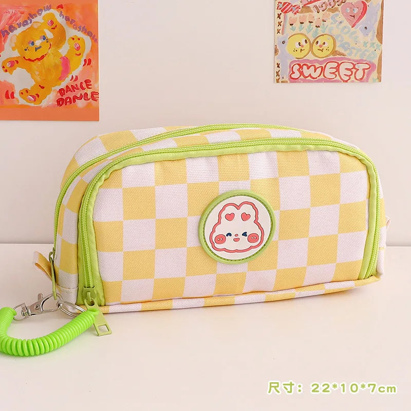 Checkerboard Large Pencil Case