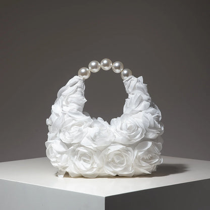 Floral Pearl Evening Party Handbag