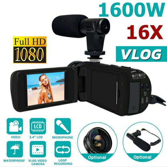 HD 1080P Professional Digital Video Camera With Mic