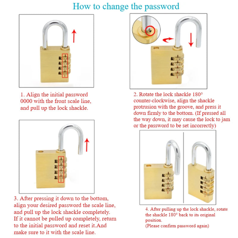 Solid Brass Combination Padlock