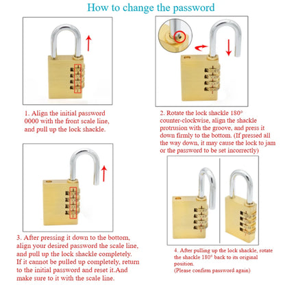 Solid Brass Combination Padlock