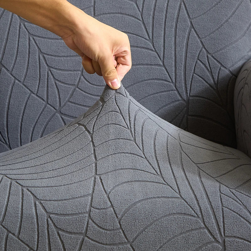 Elastic Jacquard Ottoman Footstool Cover