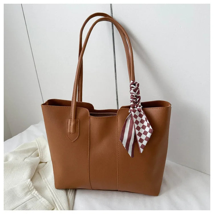 Large Capacity Faux Leather Tote Bag