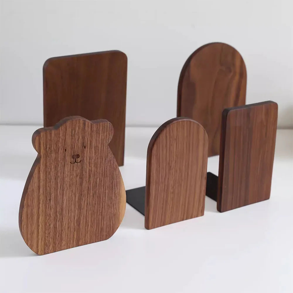 Natural Wooden Bookends