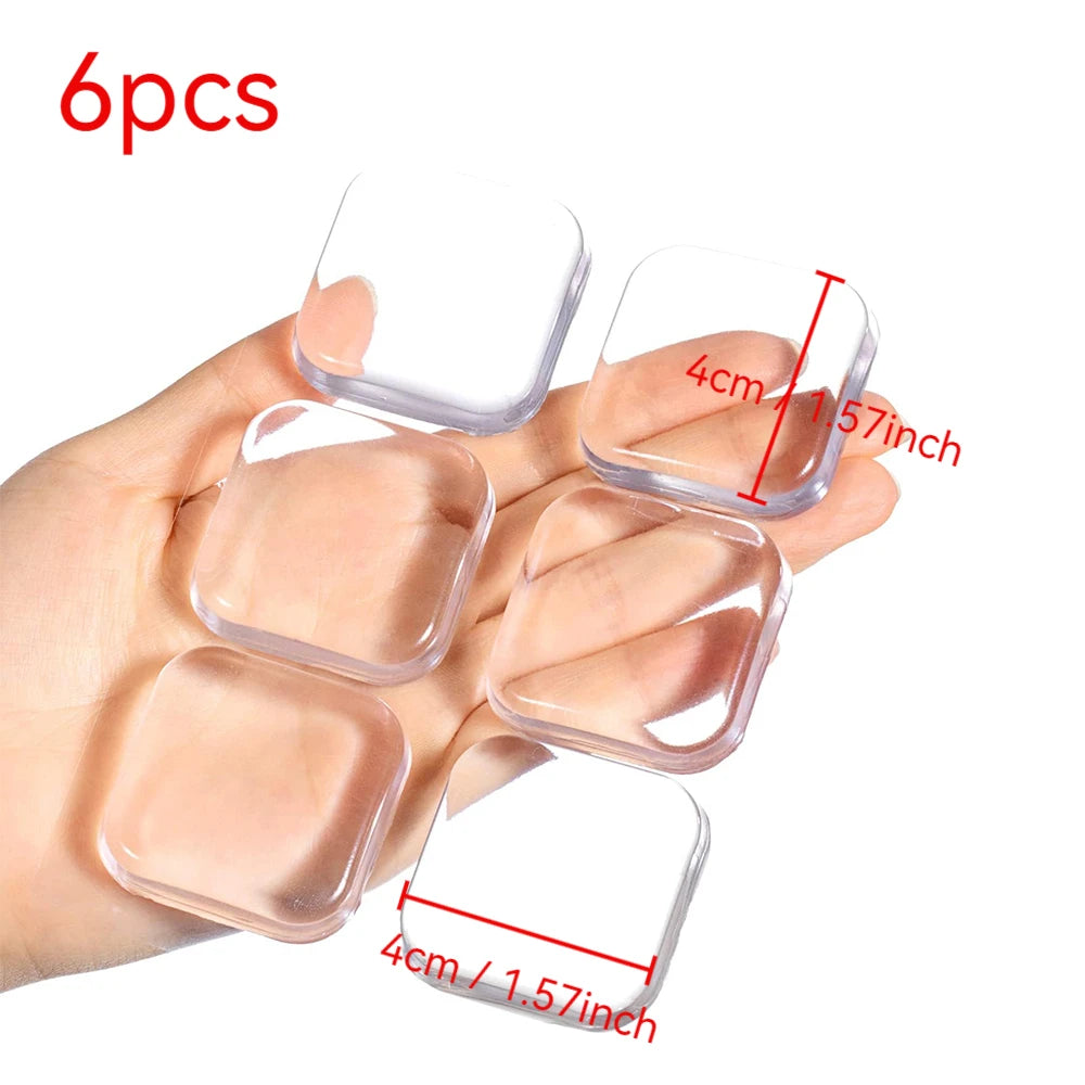 Transparent Self-Adhesive Silicone Door Wall Protector Pads