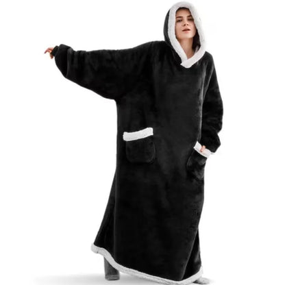 Oversized Flannel Blanket Hoodie