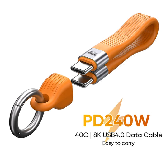 USB-C to USB-C 240W USB4 Cable with Keychain