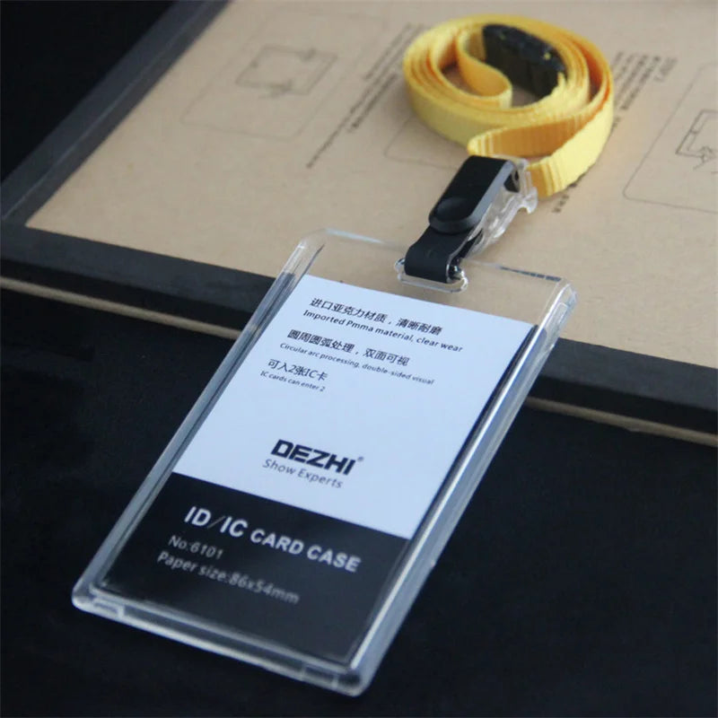 Retractable ID Badge Holder with Card Sleeve