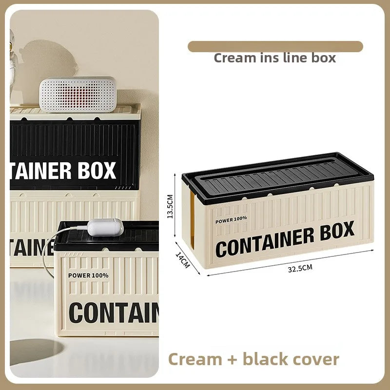 Multi-Function Cable Management Box with Phone Stand
