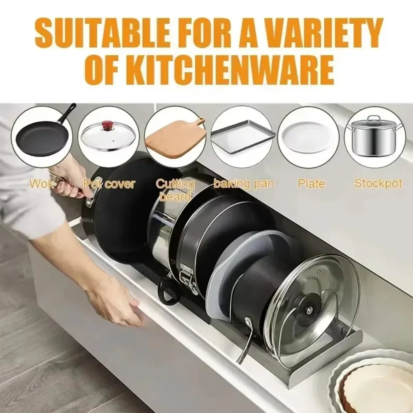 Expandable Pot & Pan Rack