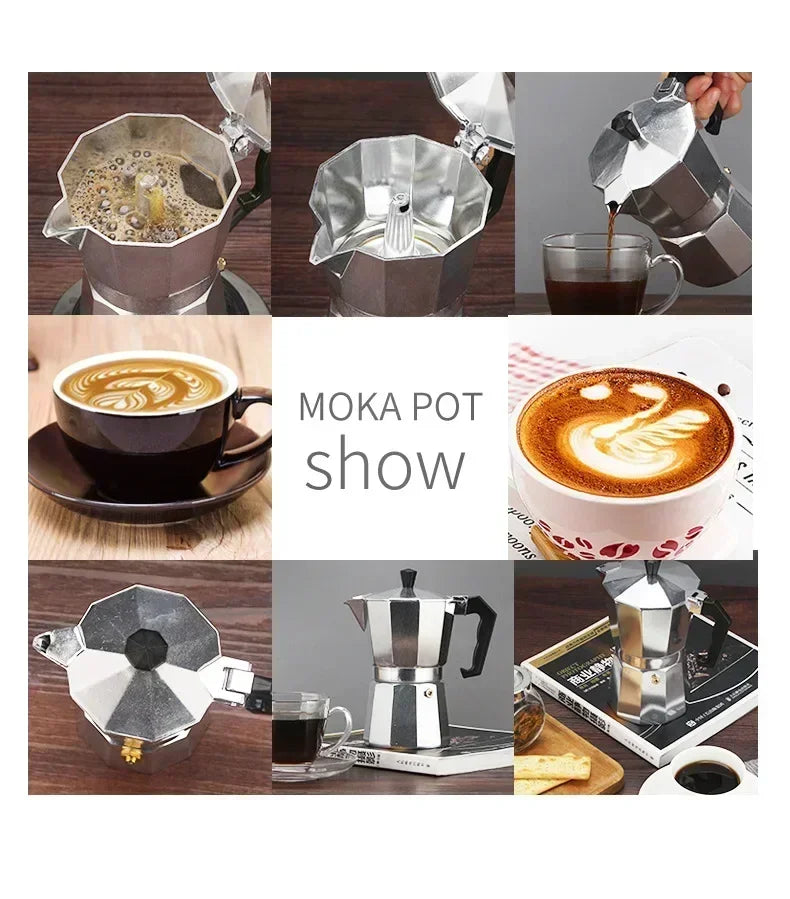 Classic Aluminum Moka Pot Espresso Maker