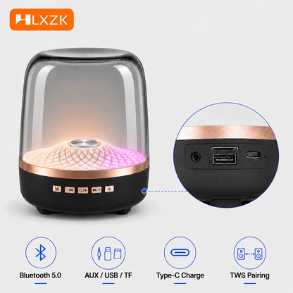Portable Bluetooth 5.0 Wireless Speaker with Ambient Light