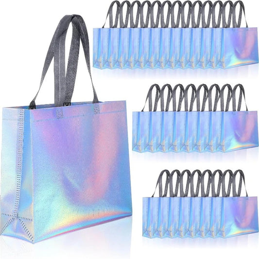 Large Capacity Reusable Holographic Shopper Bag
