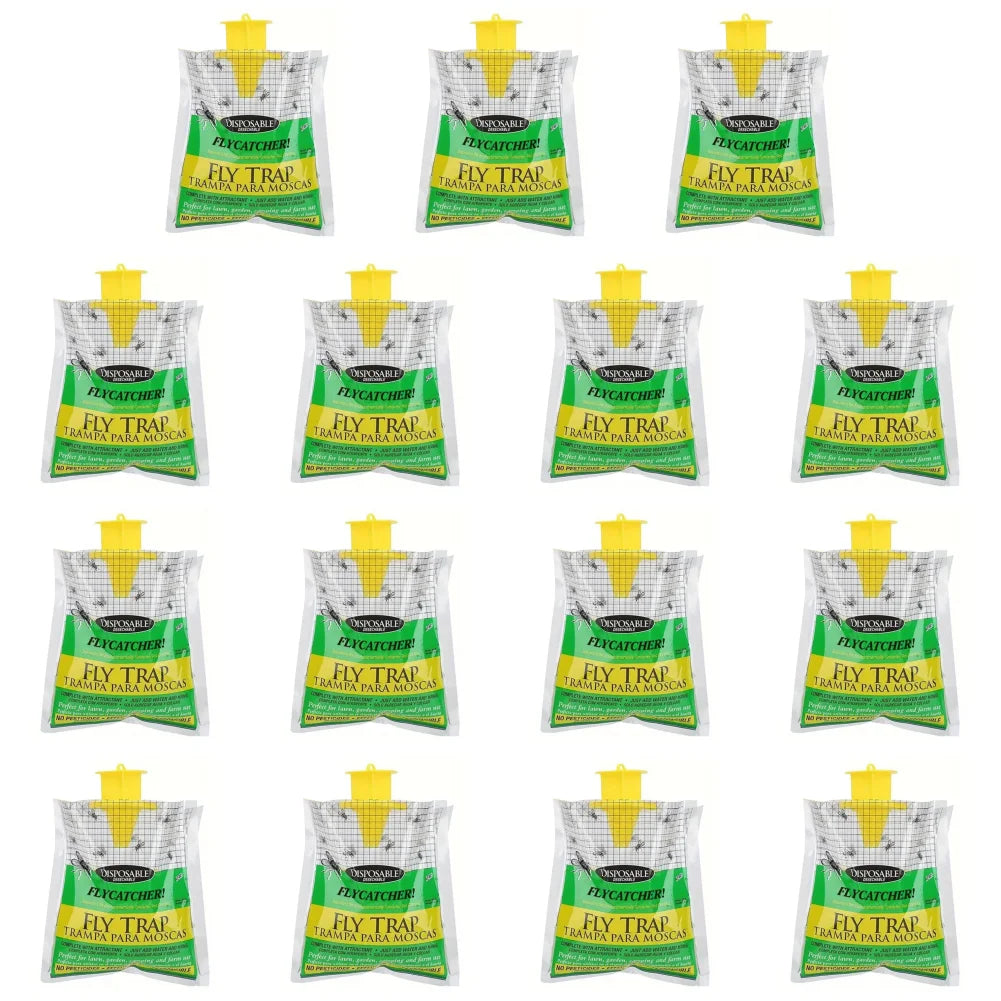 Disposable Hanging Fly Trap Bag with Water-Soluble Bait for Outdoor Use