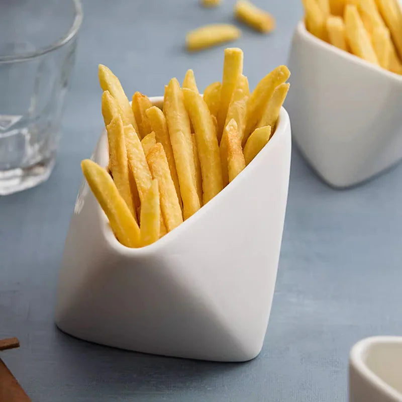 Creative Irregular Ceramic Snack & French Fries Bowl
