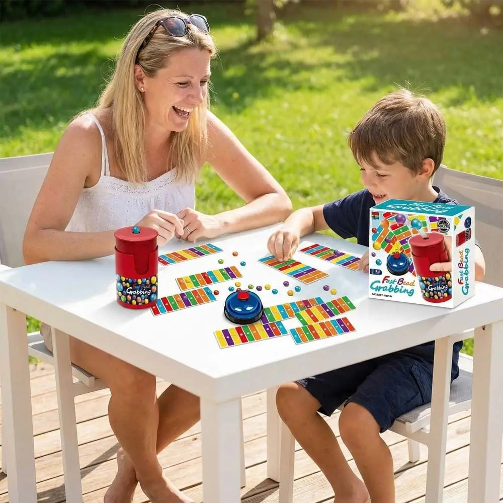 Fast Bead Grabbing Board Game with Bell