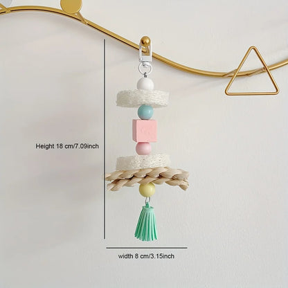 Wooden Bird Climbing Ladder & Hanging Play Toy