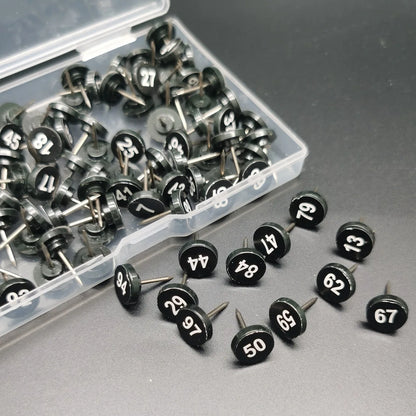 Numbered Round Push Pins for Bulletin Boards