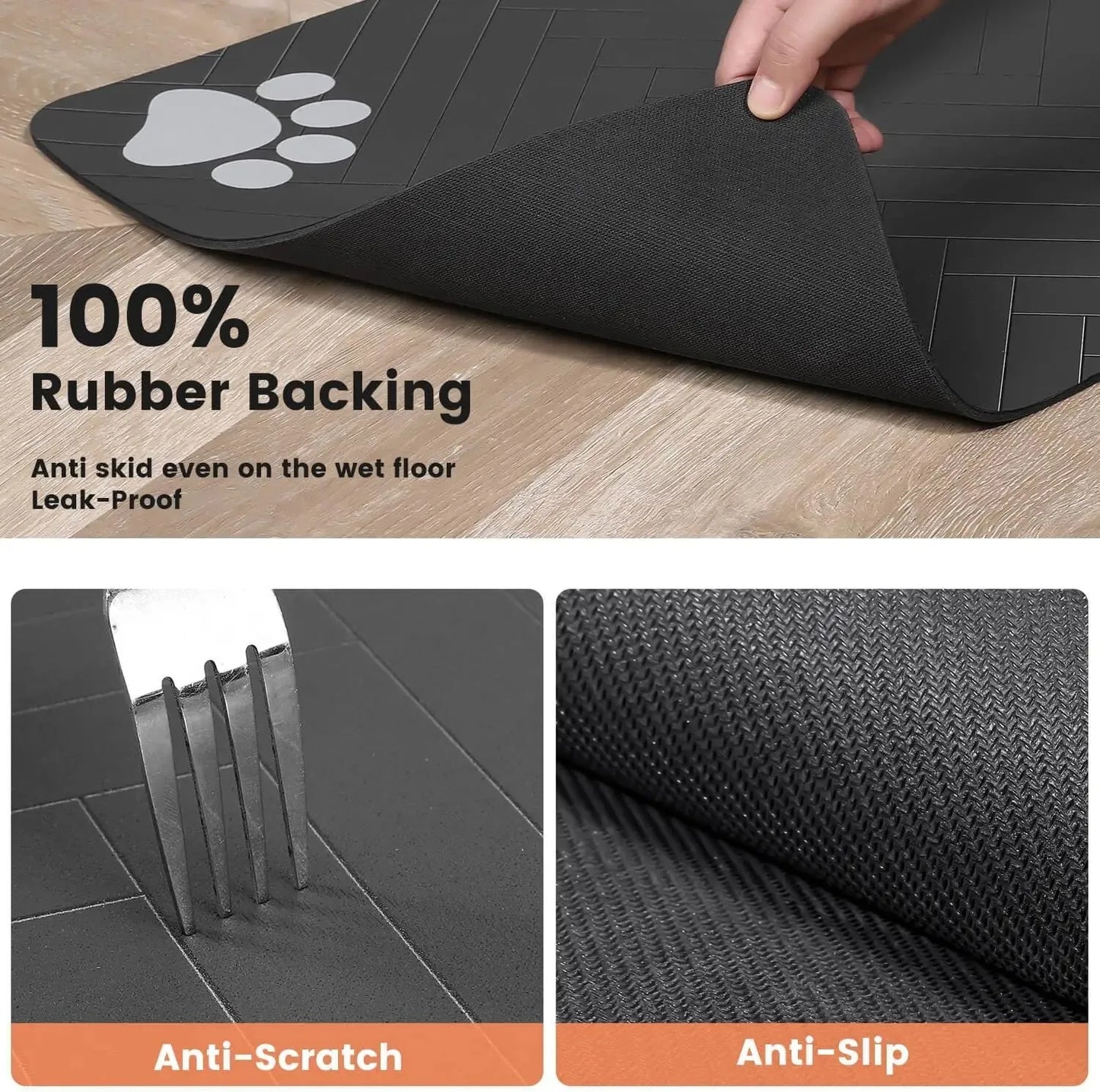 Absorbent Waterproof Food & Water Bowl Placemat