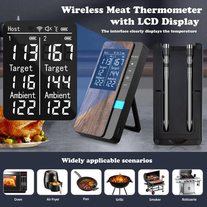Wireless Bluetooth Meat Thermometer with LED Display