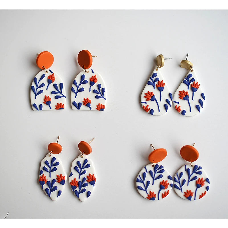 Classic Bohemiam Drop Bright Color Earrings