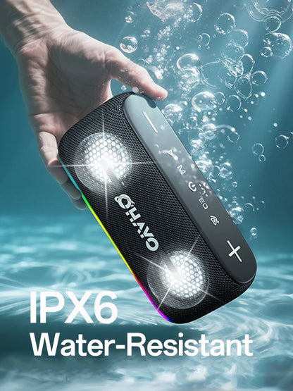 60W Wireless Speaker with RGB Lights & Waterproof Design