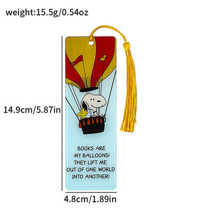 Cute Snoopy Acrylic Bookmark with Tassel