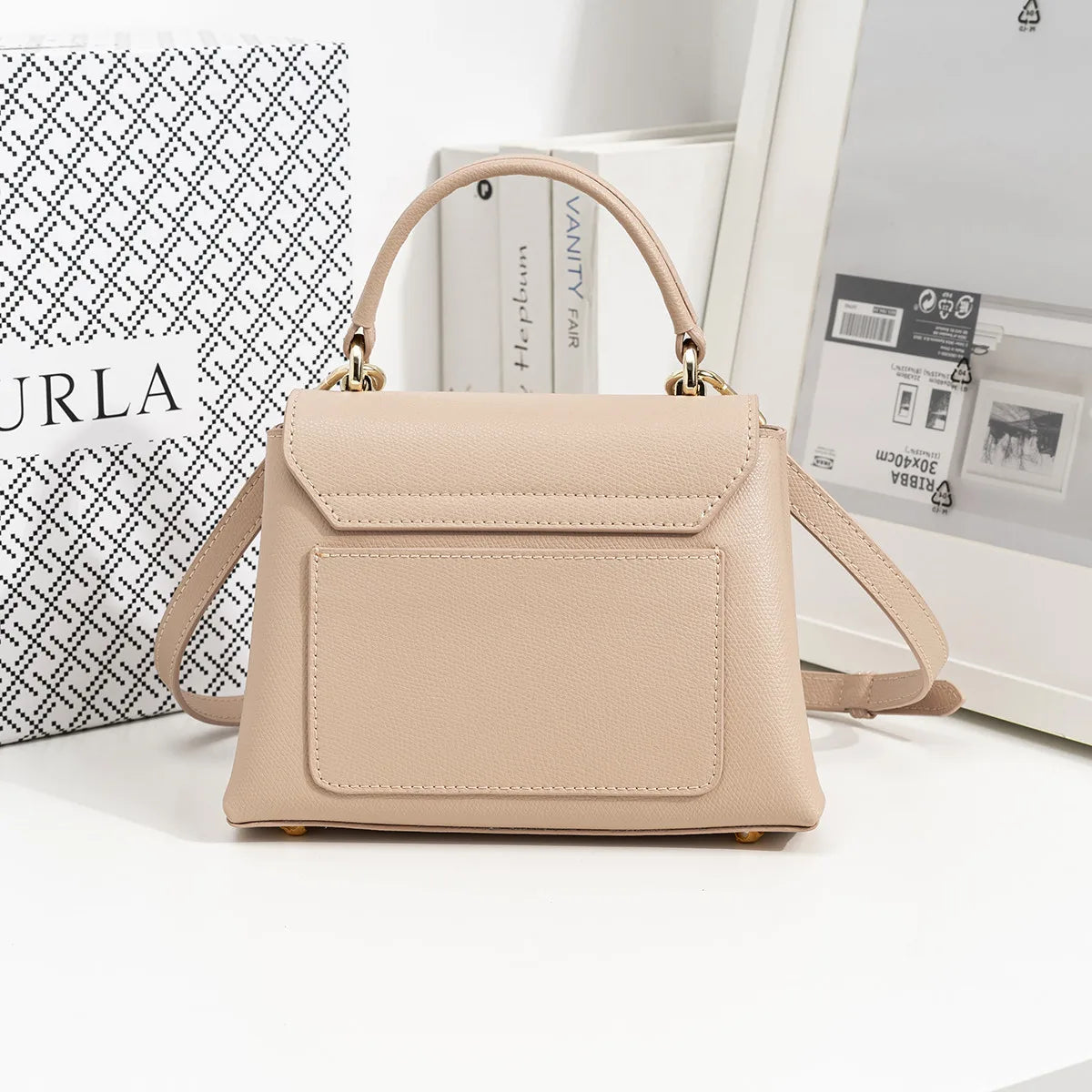Mini Genuine Leather Satchel Crossbody Bag