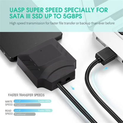USB 3.0 to SATA Adapter Cable for 2.5" & 3.5" SSD/HDD