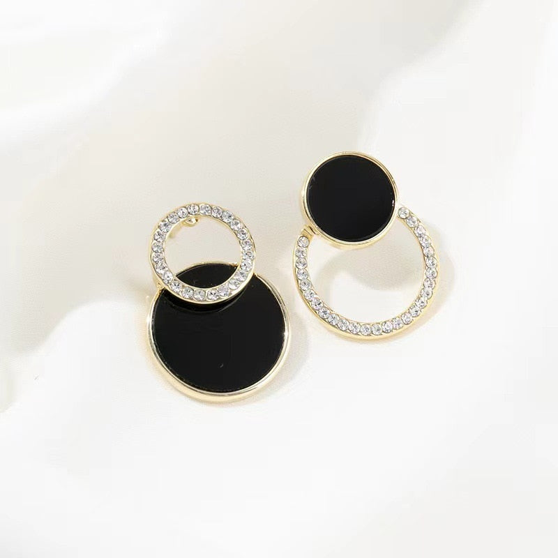 Asymmetrical Round Earrings